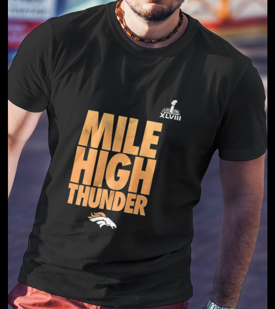 Denver Broncos Mile High Thunder Football Team Apparel T-Shirt