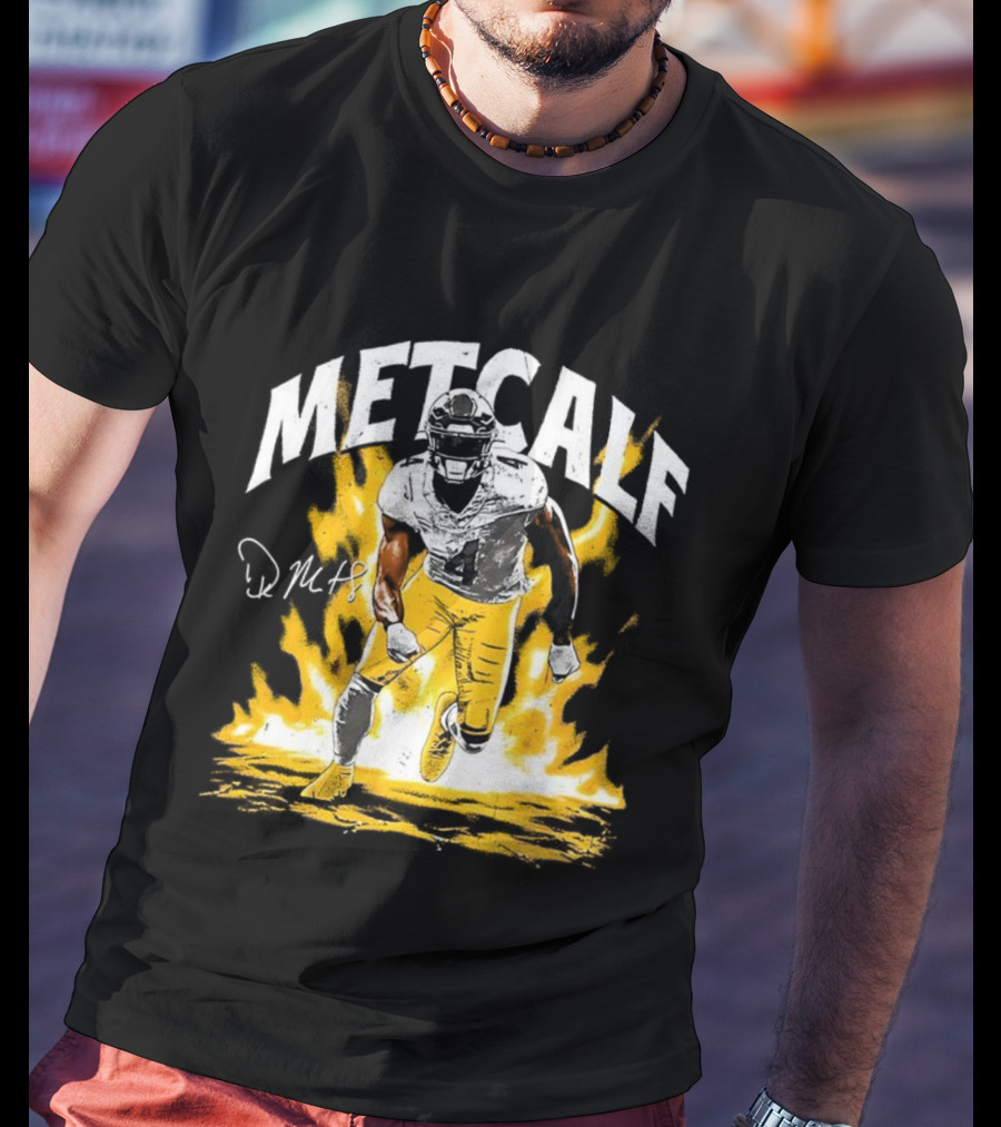 DK Metcalf Steelers Football Aura 04 Signature T-Shirt