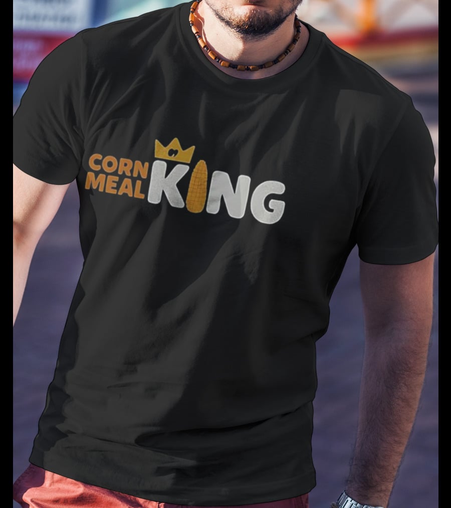 Corn Meal King Corn Icon Crown Logo G9 Text Graphic T-Shirt