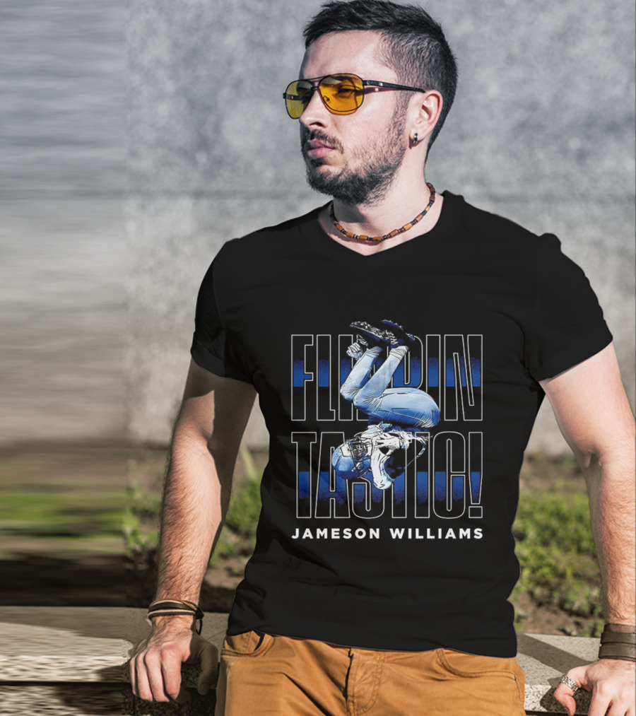 Flippintastic Jameson Williams Detroit Lions T-Shirt
