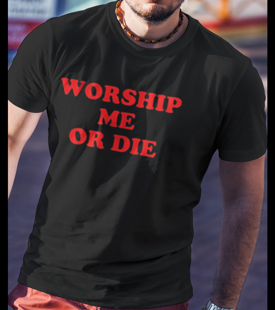 Worship Me Or Die 1987 Music Lover Retro Style T-Shirt