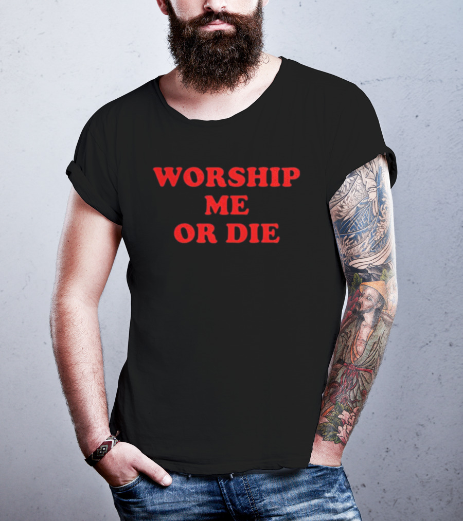 Worship Me Or Die 1987 Music Lover Retro Style T-Shirt