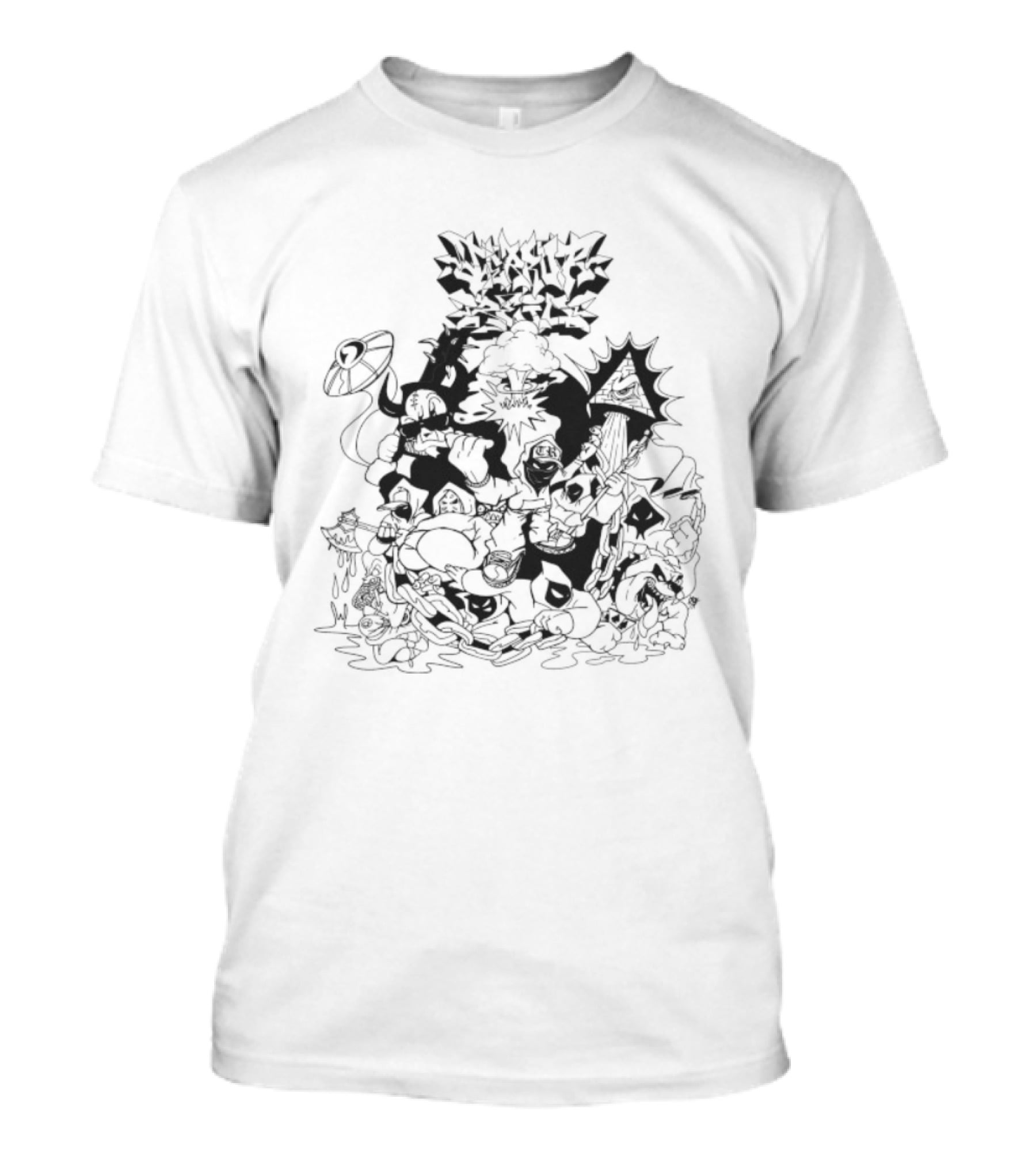 Terror Reid Madness Scribble Style Cartoon Collage T-Shirt