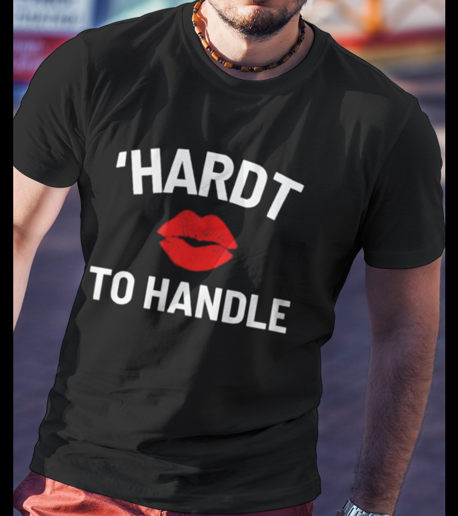 ‘Hardt To Handle Red Lips Graphic Statement T-Shirt