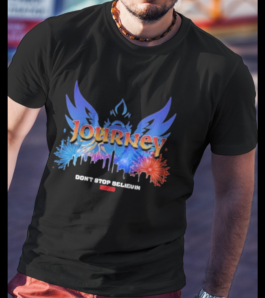 Journey Don’t Stop Believin' New Years Eve 2026 Fireworks T-Shirt