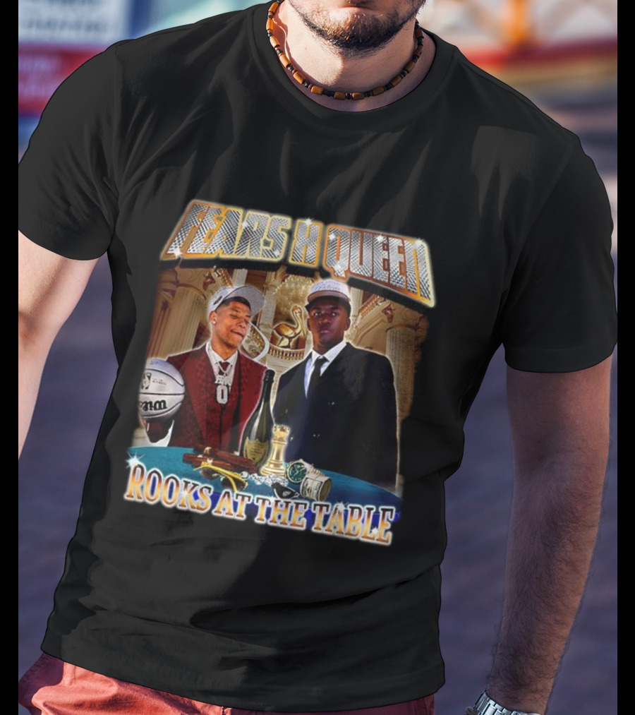 Fears X Queen Rooks At The Table Basketball And Luxury Elements T-Shirt