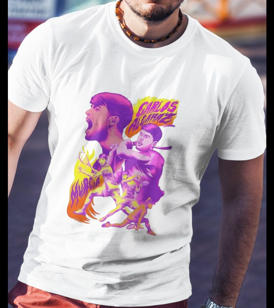 Carlos Alcaraz Murcia Tennis Legend Illustrated Champion T-Shirt