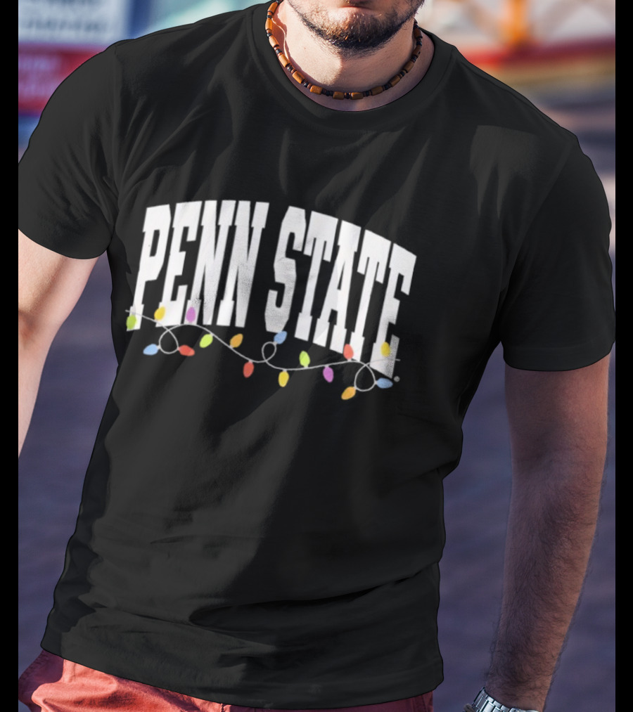 Penn State Holiday String Lights Festive Theme T-Shirt