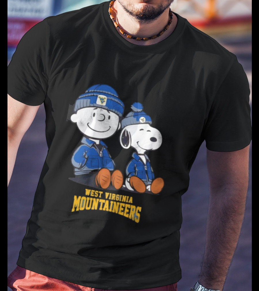 West Virginia Mountaineers Snoopy Charlie Brown Collaboration T-Shirt