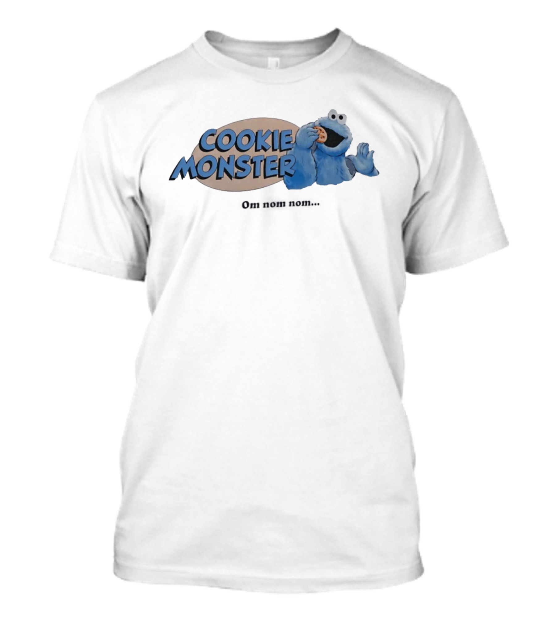 Cookie Monster Om Nom Nom Cookie Eating Fun T-Shirt