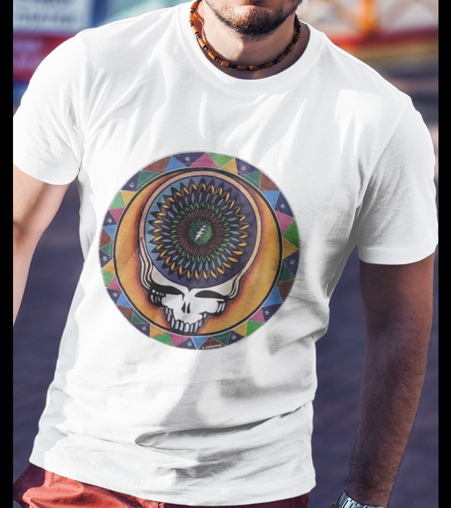 Grateful Dead Steal Your Face Skull Mandala Lightning Bolt T-Shirt