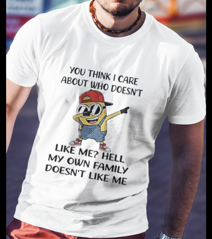 Minion Dabbing In Overalls With Attitude And Red Cap T-Shirt