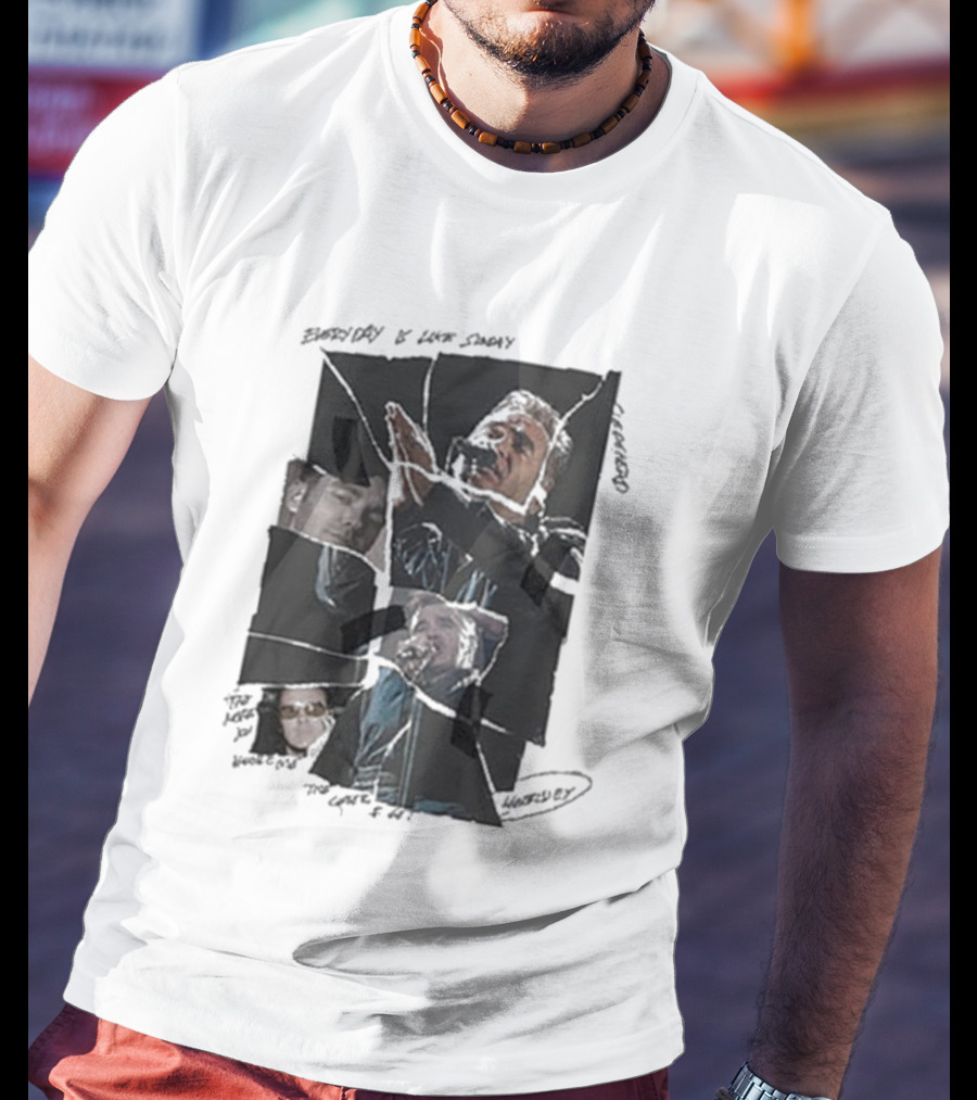 Morrissey Everyday Is Like Sunday Collage Torn Imagery T-Shirt