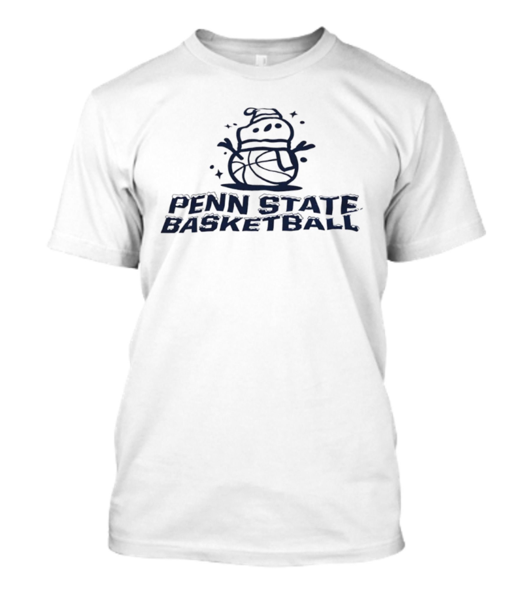 Penn State Basketball Snowman Nittany Lions Holiday Theme T-Shirt
