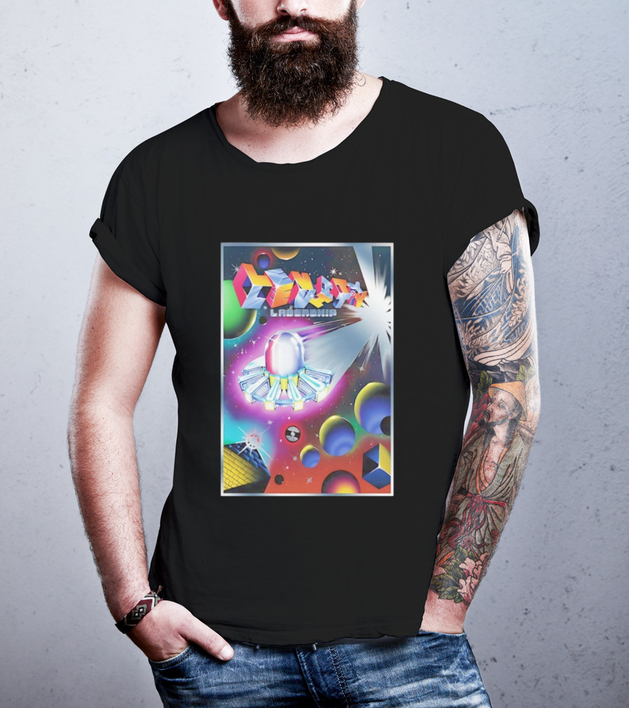 Levity Lasership Tour Cosmic Adventure Spaceship And Planets Retro Sci-Fi Theme T-Shirt