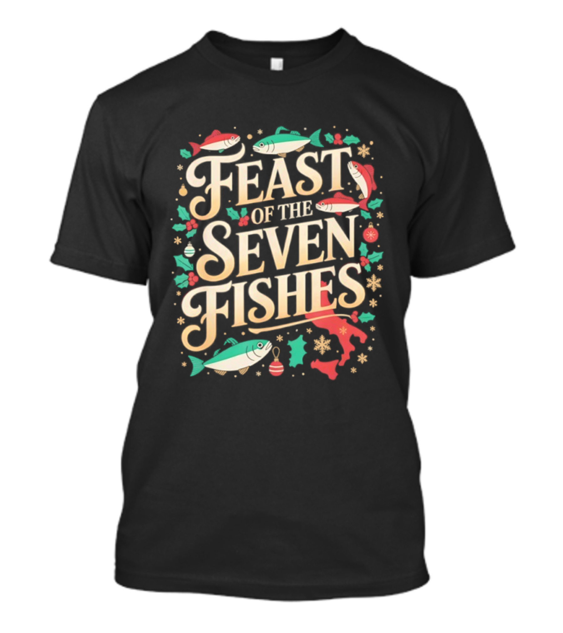 Feast Of The Seven Fishes Italy Christmas Eve Tradition T-Shirt
