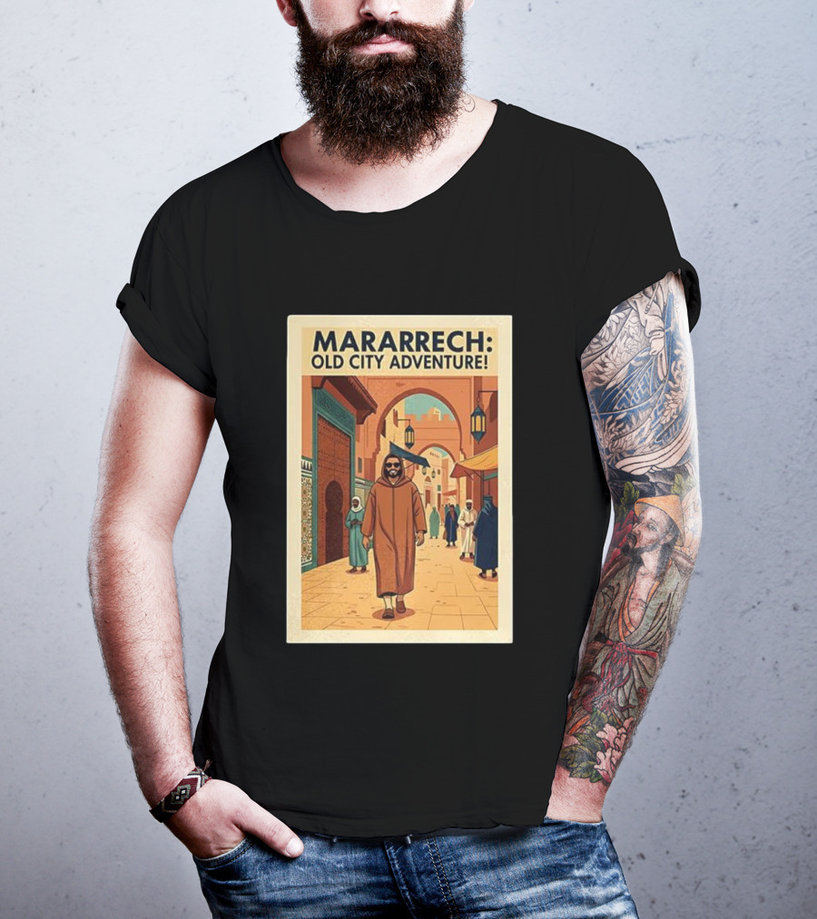 MARARRECH Old City Adventure Vintage Medina Travel Appeal T-Shirt