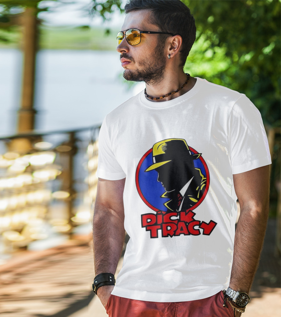 Dick Tracy Vintage Detective Icon Fedora Graphic T-Shirt