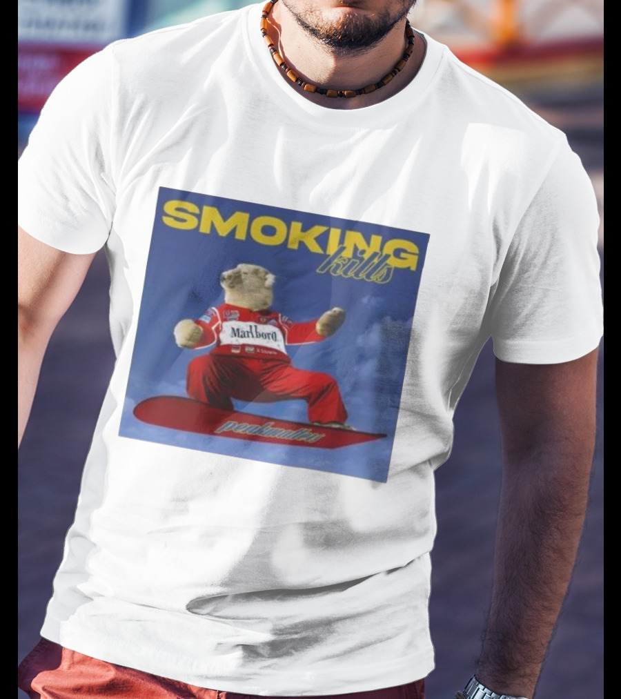 Smoking Kills Marlboro Polar Bear Racing Peakmaster T-Shirt