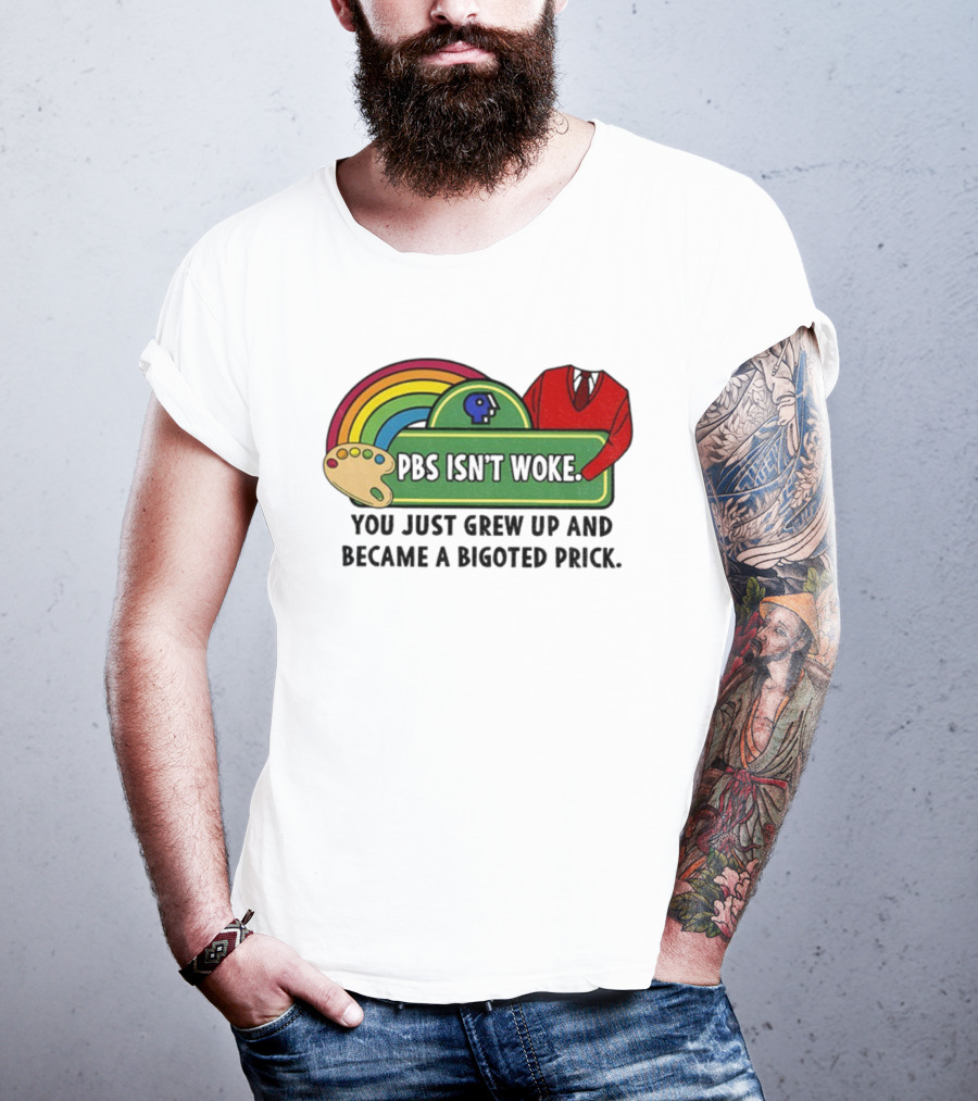 PBS Isn’t Woke Palette Rainbow Sweater Message T-Shirt