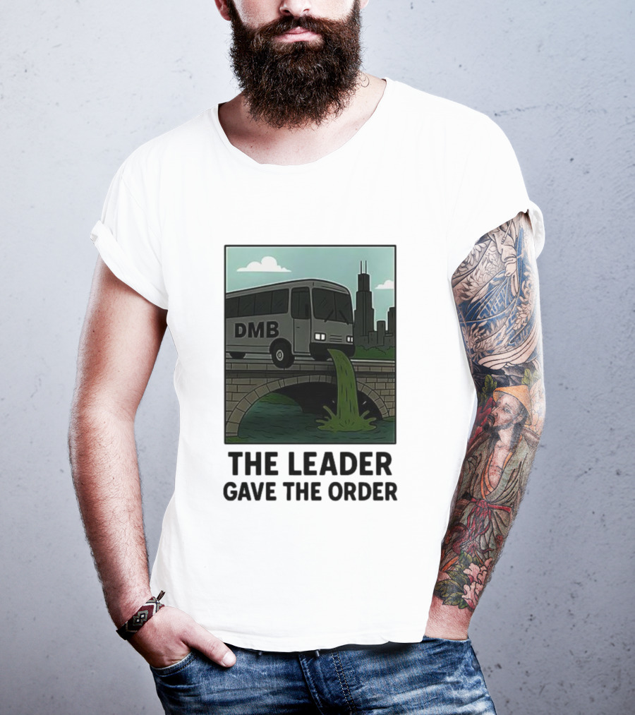 DMB Tour Bus Incident Chicago Riverbridge Skyline T-Shirt