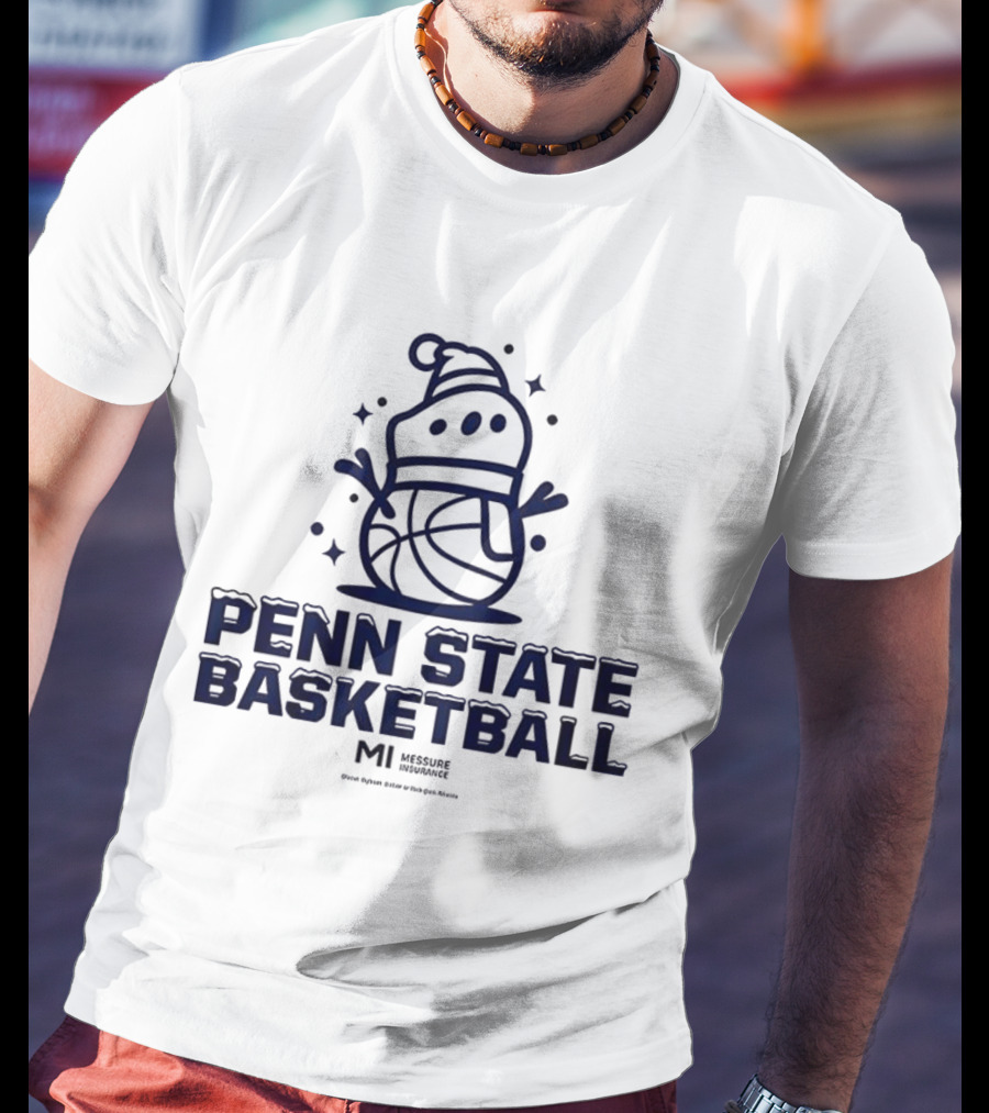 Penn State Basketball Snowman Hoops Winter Event 2026 T-Shirt