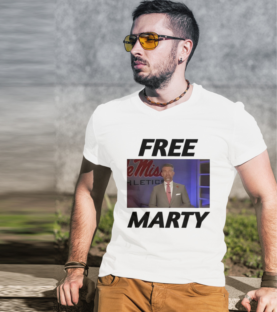 Marty Smith Free Marty Ole Miss Athletics T-Shirt