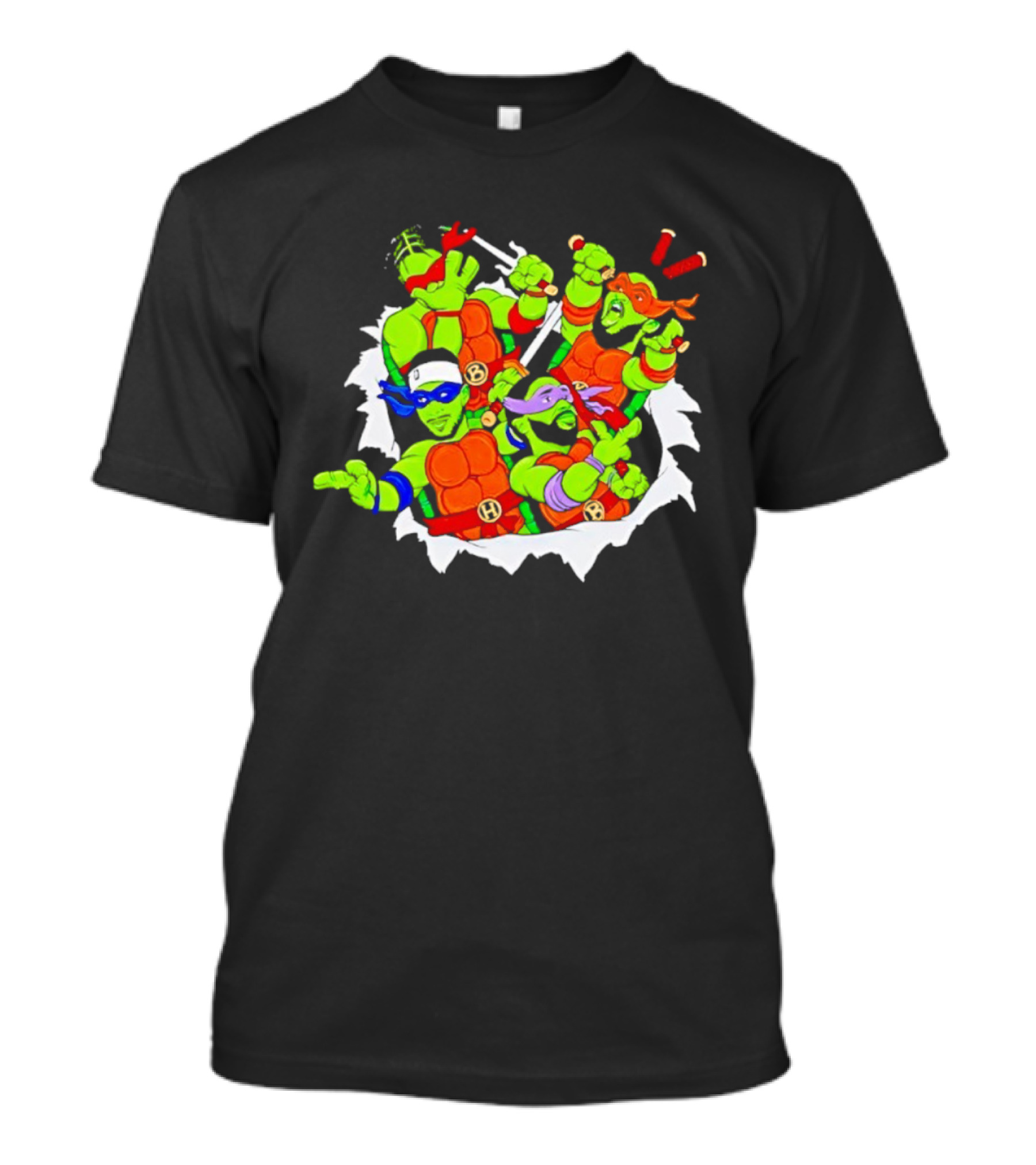 Teenage Mutant Ninja Turtles X New York Knicks Nba Team T-Shirt