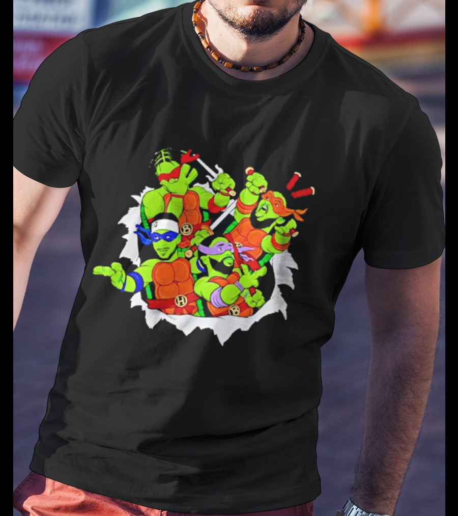 Teenage Mutant Ninja Turtles X New York Knicks Nba Team T-Shirt
