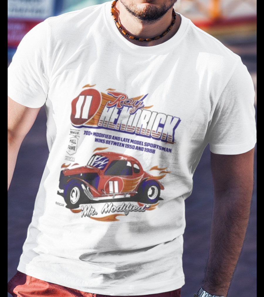 Ray Hendrick 11 Checkered Flag Sports Hall Of Fame Inductee Mr Modified Racing Car T-Shirt
