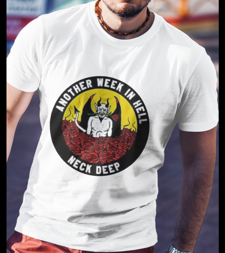 Neck Deep Another Week In Hell Devil Roses T-Shirt