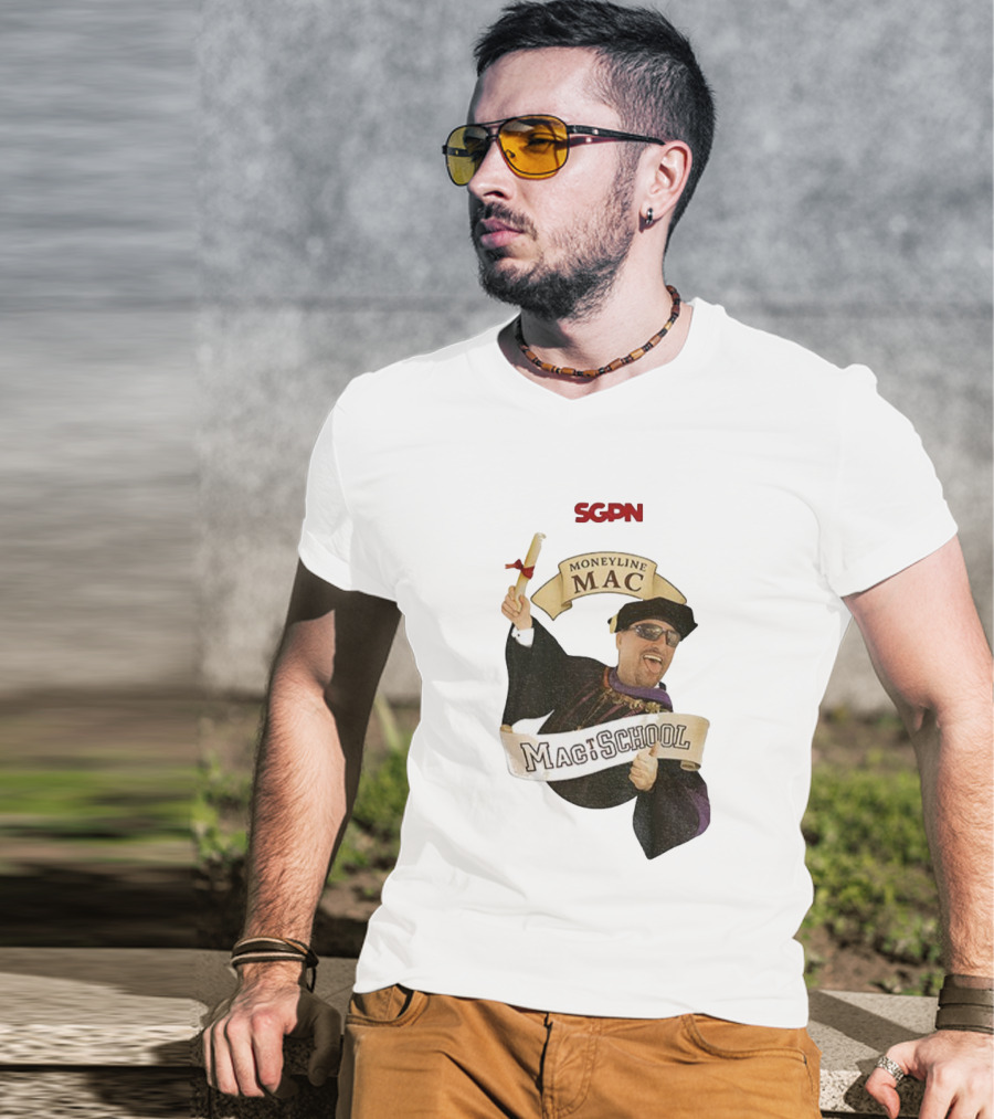 SGPN Moneyline Mac To School Rodney Dangerfield Theme T-Shirt