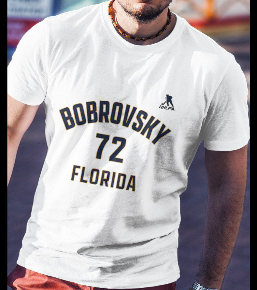 Bobrovsky 72 Florida Panthers NHLPA Ice Hockey T-Shirt