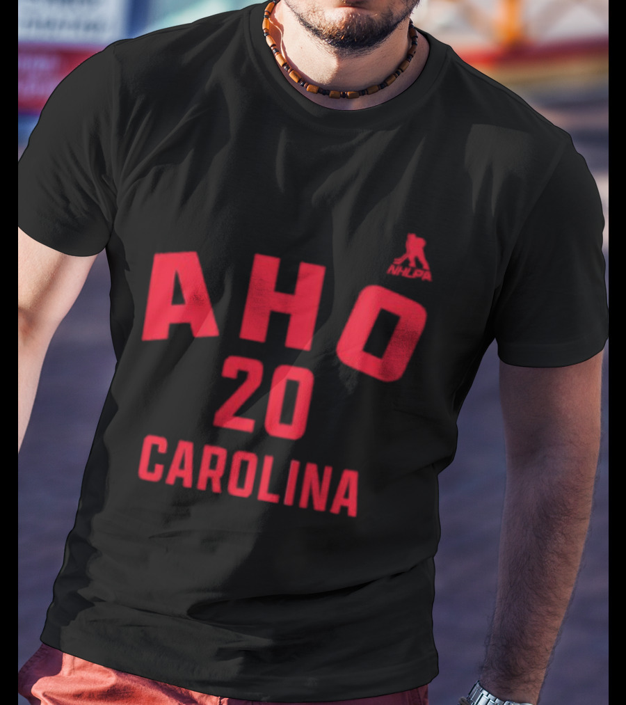 Carolina Hurricanes Aho 20 Name And Number T-Shirt