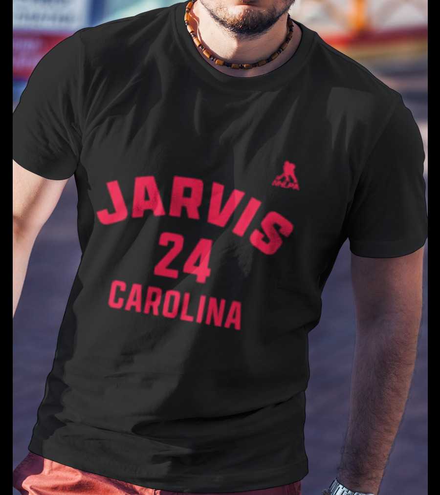 Seth Jarvis 24 Carolina Hurricanes Name And Number T-Shirt