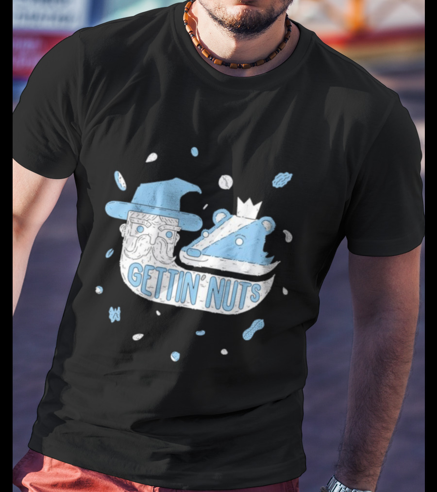 Gettin’ Nuts Vintage Hat And Crown Illustration T-Shirt