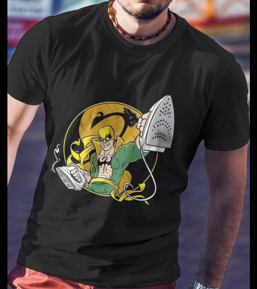 Ironing Fist Marvel Comics Parody Iron Fist Inspired T-Shirt