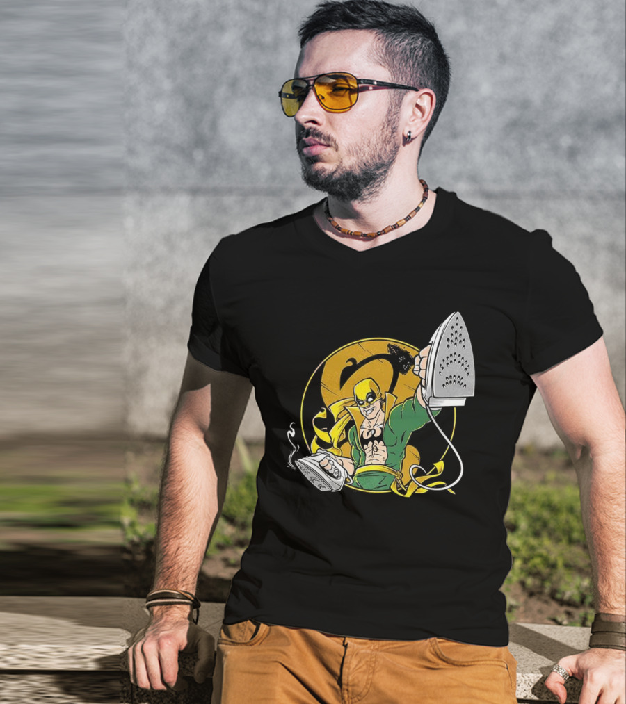 Ironing Fist Marvel Comics Parody Iron Fist Inspired T-Shirt