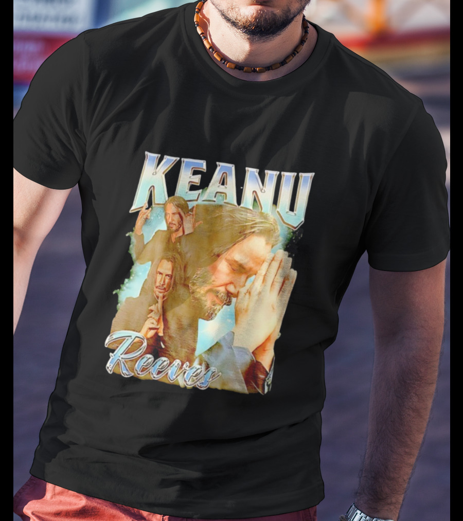 Keanu Reeves Meditative Poses Collage T-Shirt