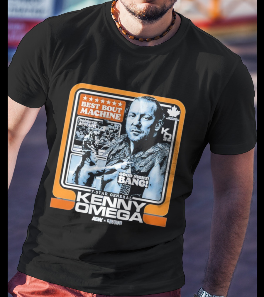 Kenny Omega AEW 7-Star General Best Bout Machine Goodbye Mwah Good Night Bang K Omega 2 Winnipego T-Shirt