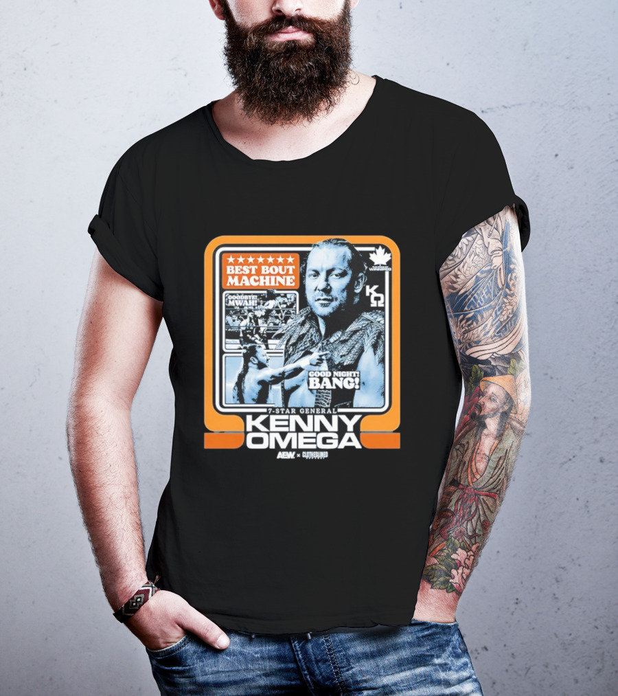 Kenny Omega AEW 7-Star General Best Bout Machine Goodbye Mwah Good Night Bang K Omega 2 Winnipego T-Shirt