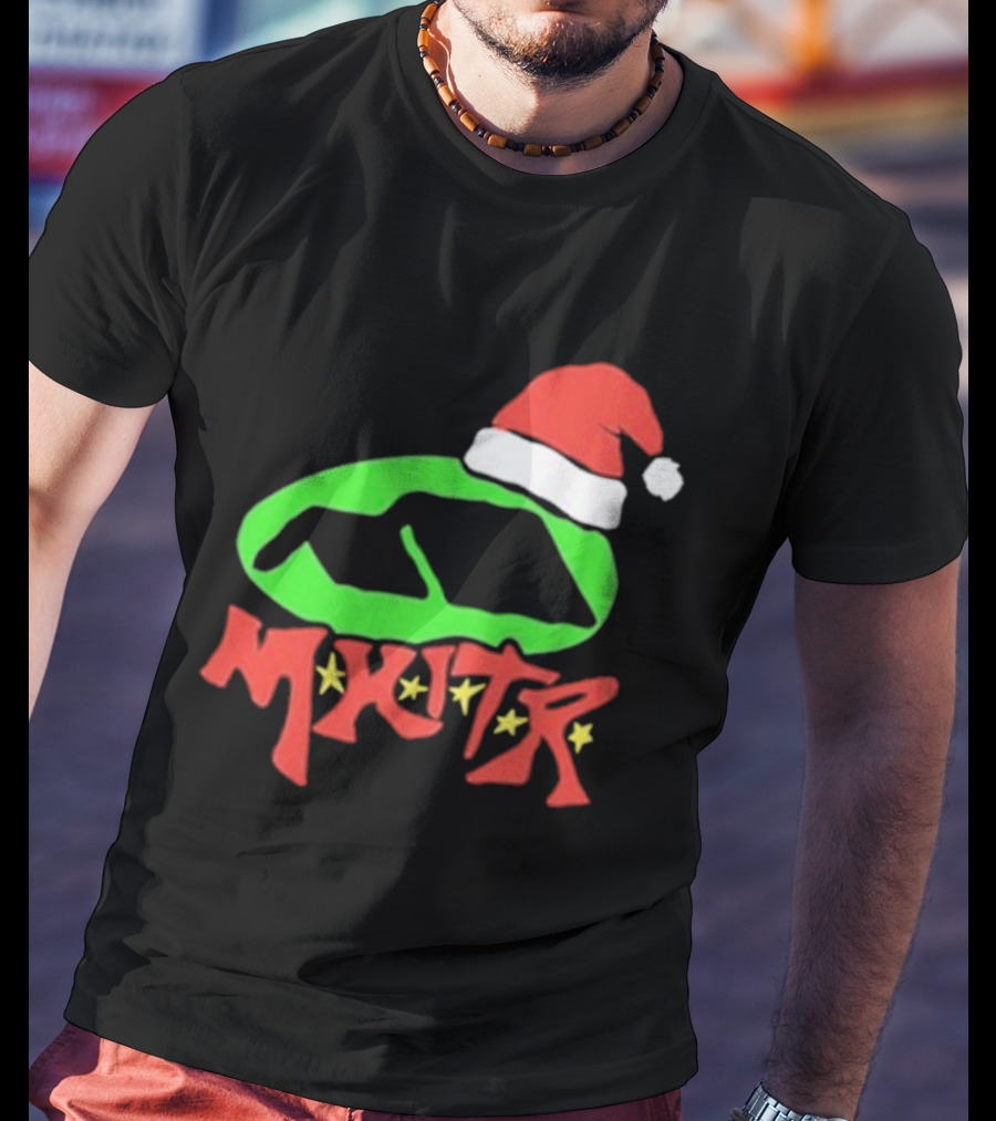 Mhitr Xmas Christmas Santa Hat Festive Green And Red Style T-Shirt