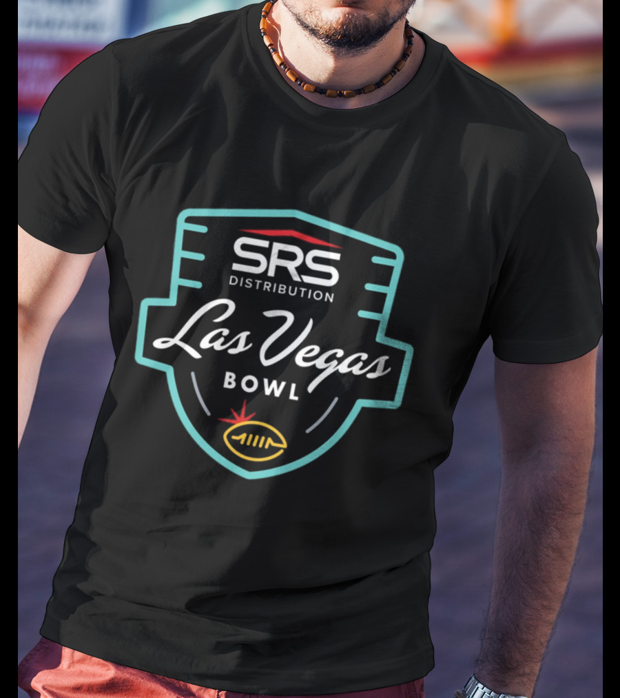 SRS Distribution Las Vegas Bowl Football Badge T-Shirt