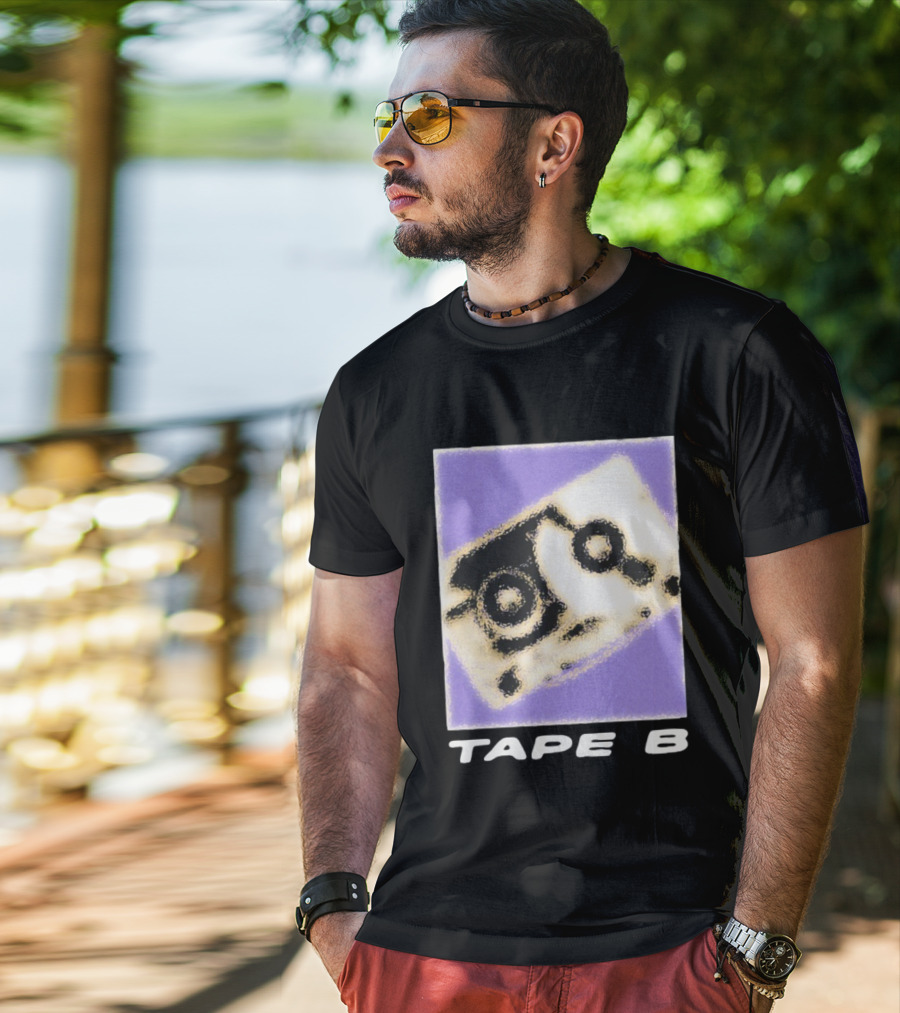 Blurred Cassette Tape B Retro Vibe T-Shirt