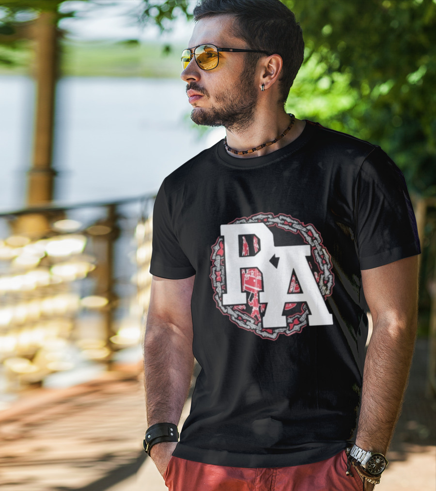 Rude Awakening Bound By Chains PA Symbol With Urban Elements T-Shirt