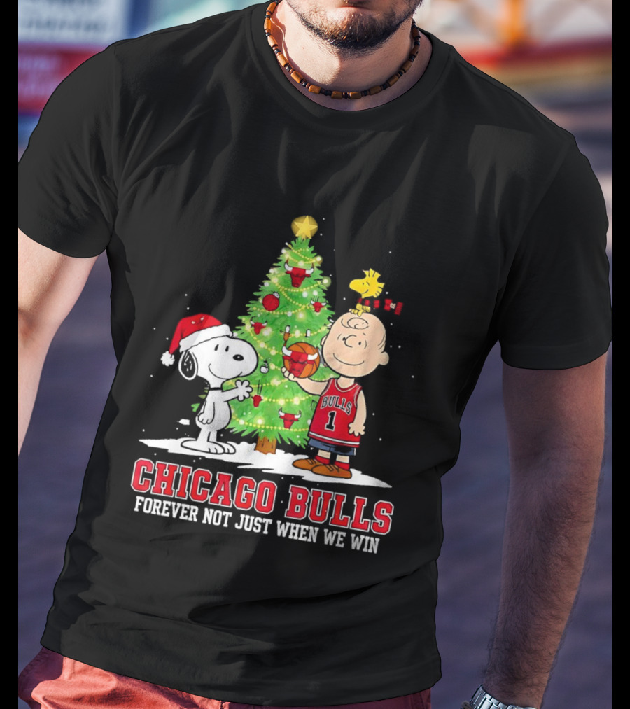 Peanuts Snoopy Christmas Chicago Bulls Forever Fan Loyalty Celebration T-Shirt