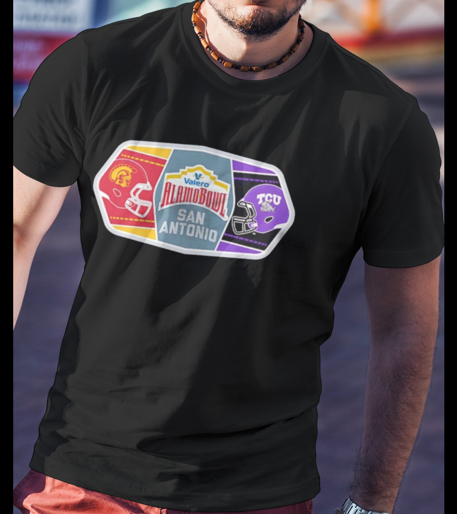 USC Trojans Vs TCU Horned Frogs Valero Alamo Bowl San Antonio 2025 T-Shirt