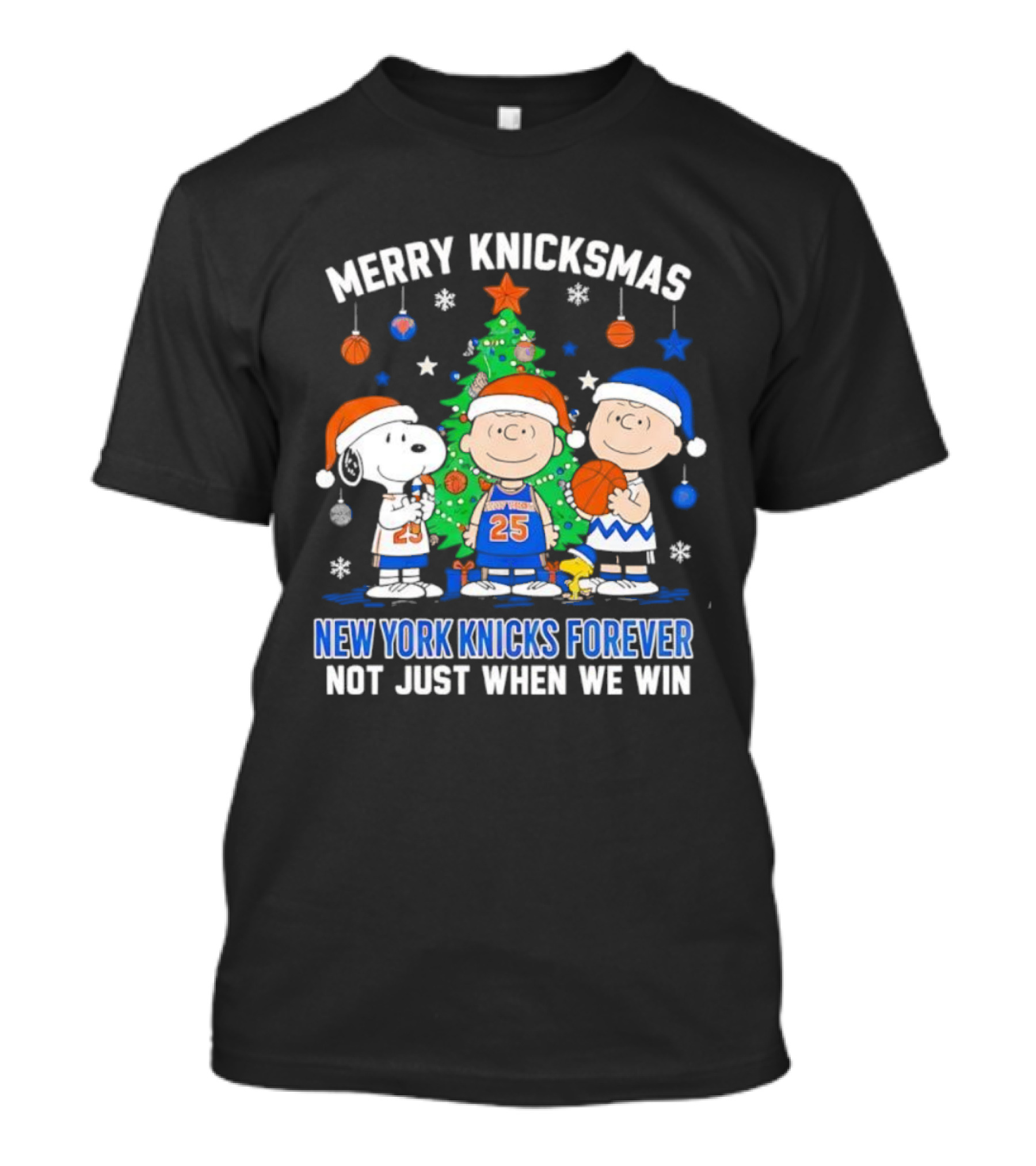 Merry Knicksmas Snoopy New York Knicks Forever Not Just When We Win T-Shirt