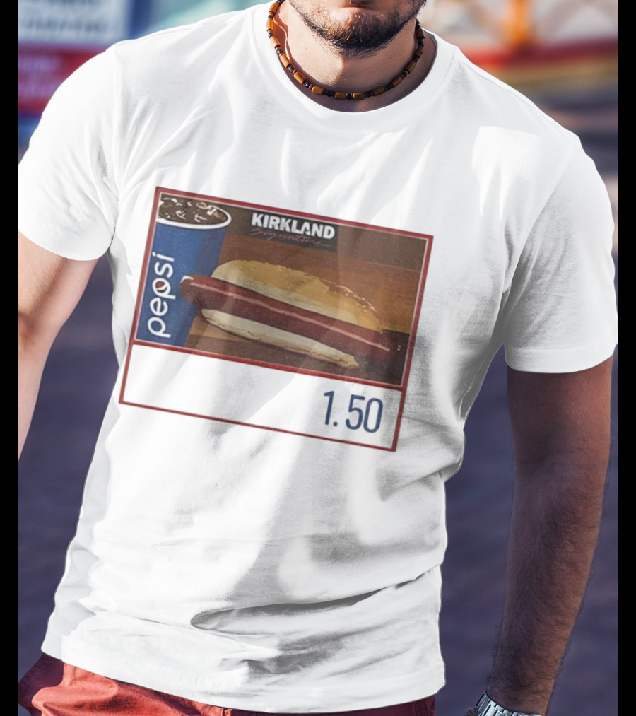 Kirkland Signature Hot Dog Pepsi Combo Parody 1.50 Meme T-Shirt
