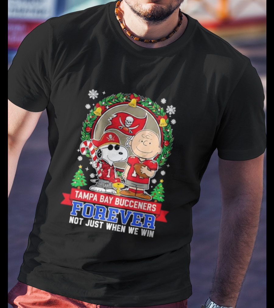 Tampa Bay Buccaneers Snoopy Christmas Forever Not Just When We Win T-Shirt
